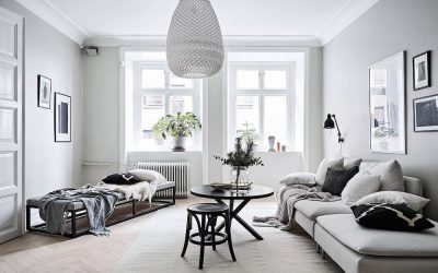 Si të arredoni një dhomë ndenjeje komode në stil nordik?