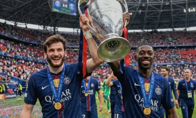 PSG zgjedh dyshen për “Topin e Artë”? Dembélé dhe Kvaratskhelia në qendër të fushatës